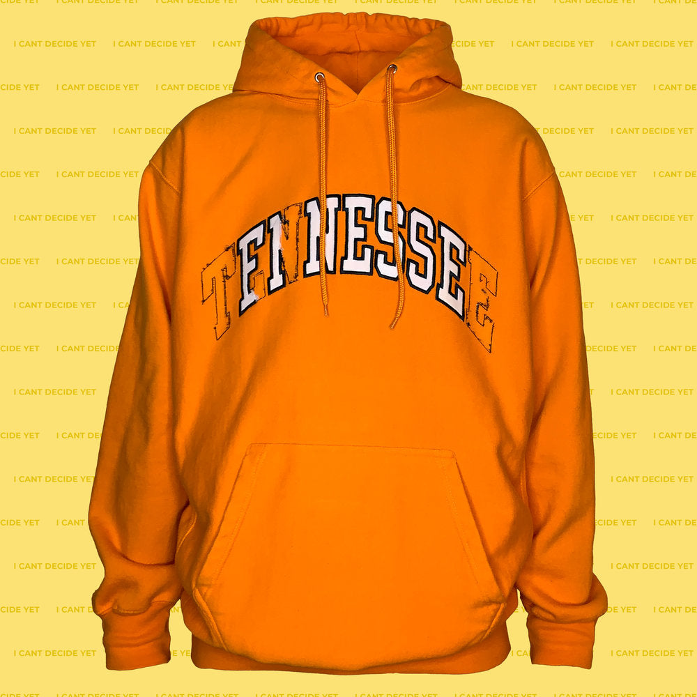 FINESSE college REsweatshirt Orange I CANT DECIDE YET