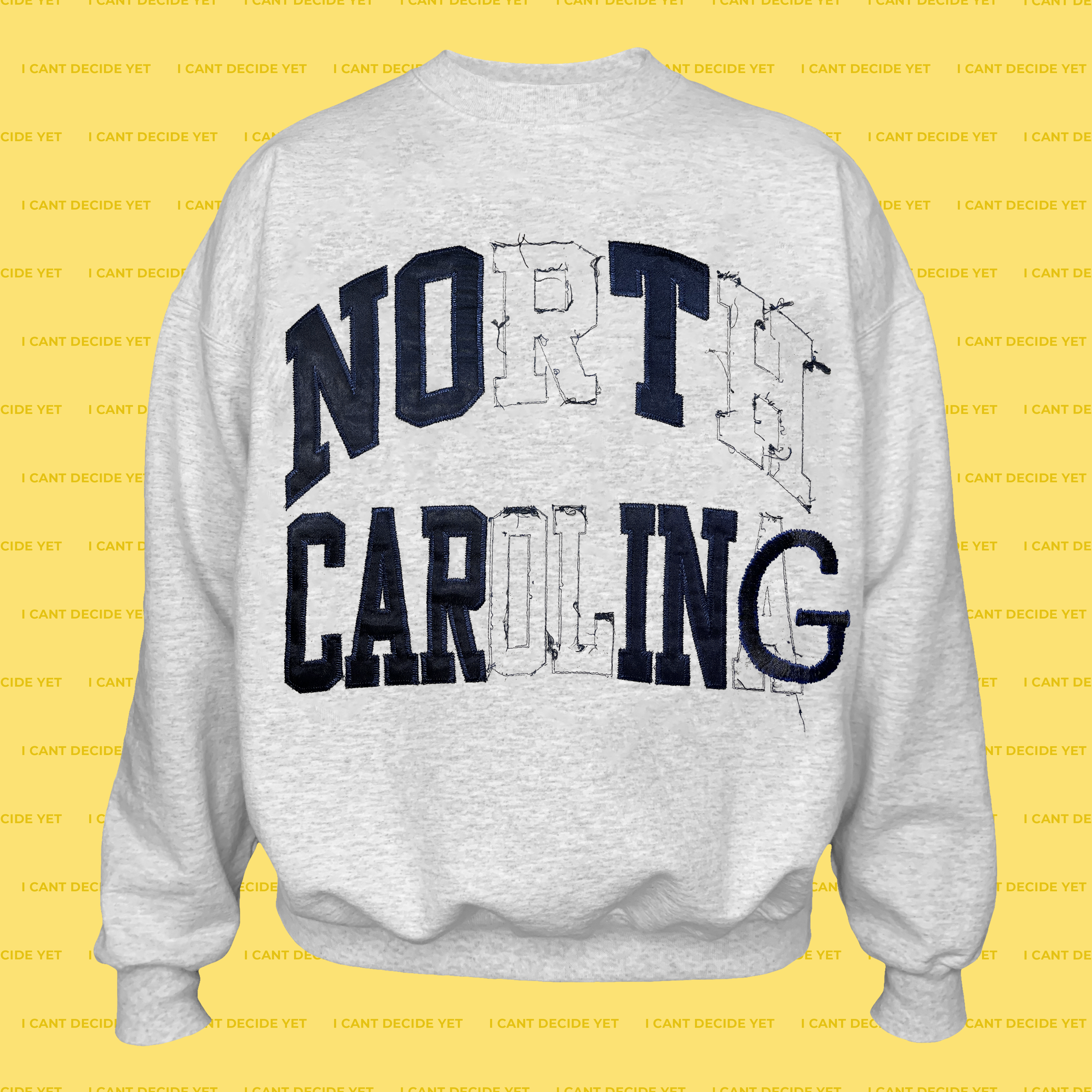 NOT CARING collegiate REsweatshirt