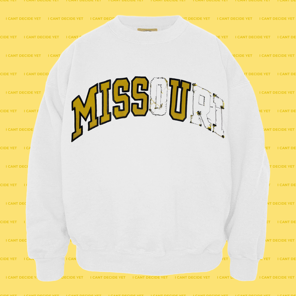 MISS U College REsweatshirt (White)