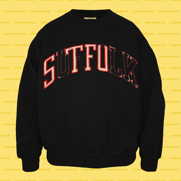 STFU collegiate REsweatshirt Black